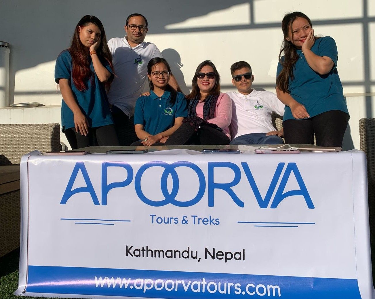 Our Team clicking picture while promotion
