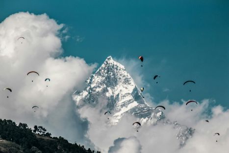 Paragliding in Sky of Pokhara