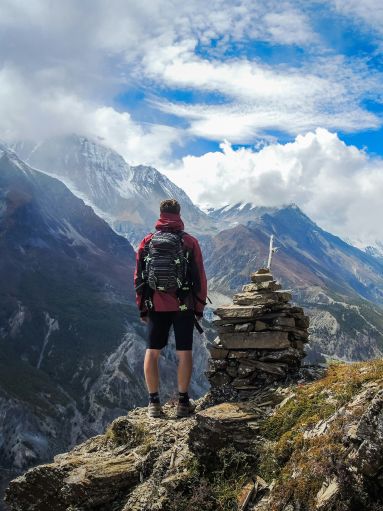 Moment while trekking Annapurna Circuit