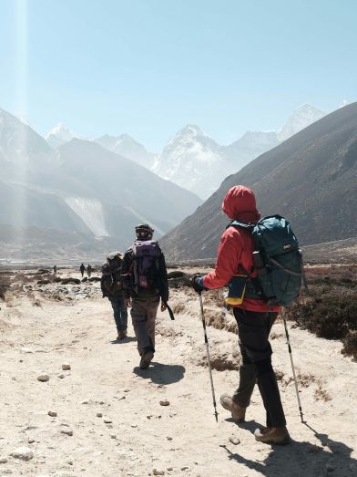 Picture while trekking in Everest Base Camp